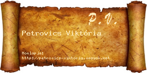 Petrovics Viktória névjegykártya