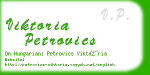 viktoria petrovics business card